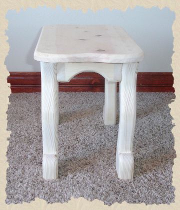 side view of wooden coffee table