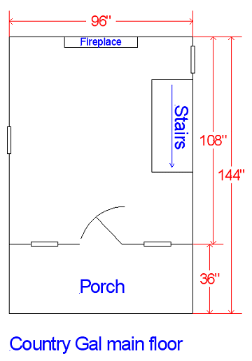 Lower floorplan for the country gal playhouse