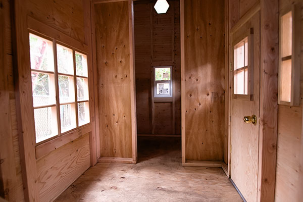 interior door of childs playhouse