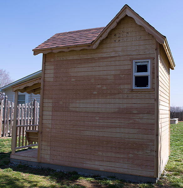 backyard kids playhouse backside