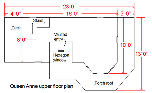 Image of upper floorplan for kids wood playhouse