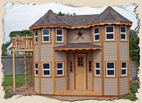 Castle Playhouse model, The Victorian castle with turrets and windows